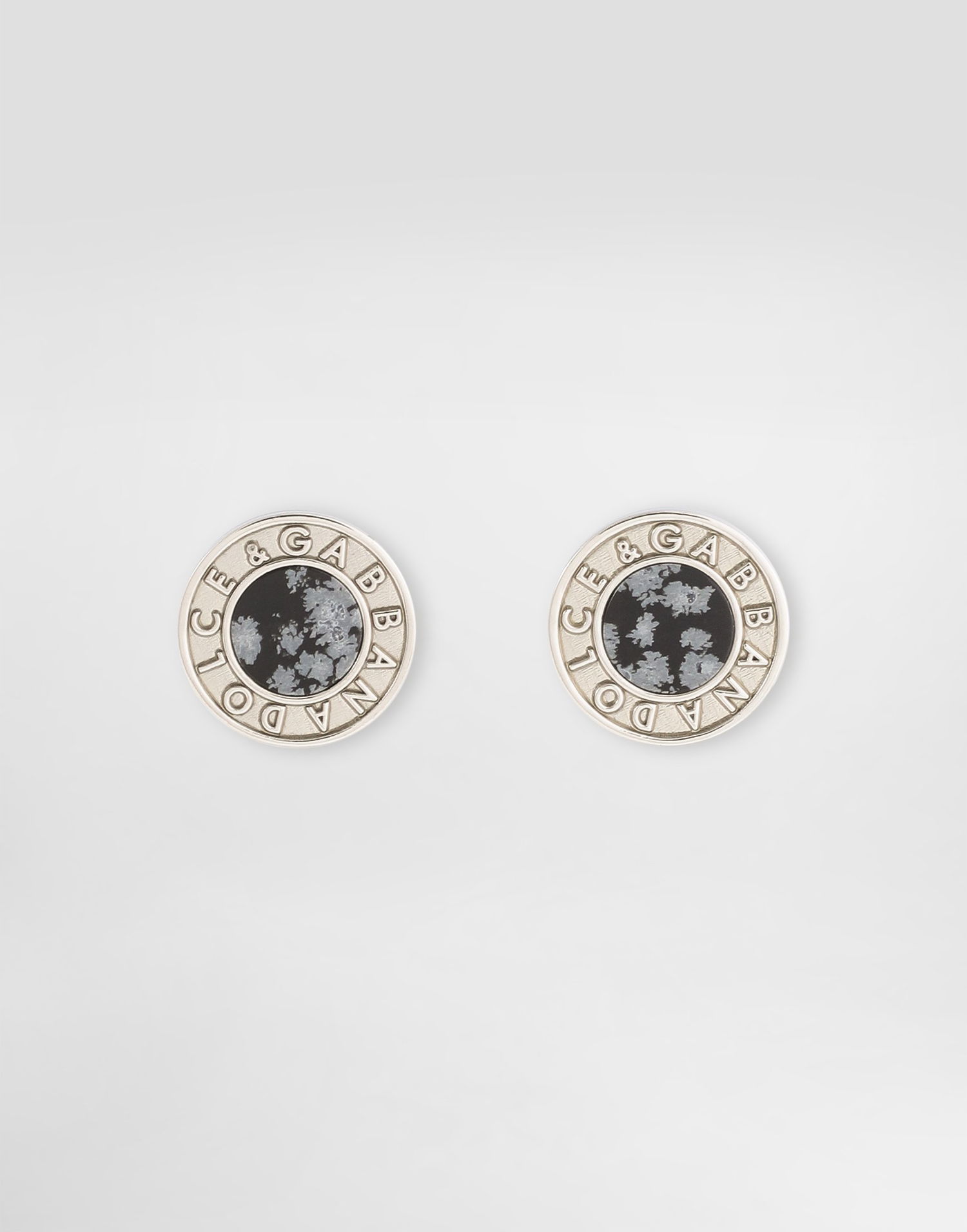 Šperky Dolce & Gabbana Dolce & Gabbana Stone Logo Cufflinks Čierna | WFR5X2W111187655, 0