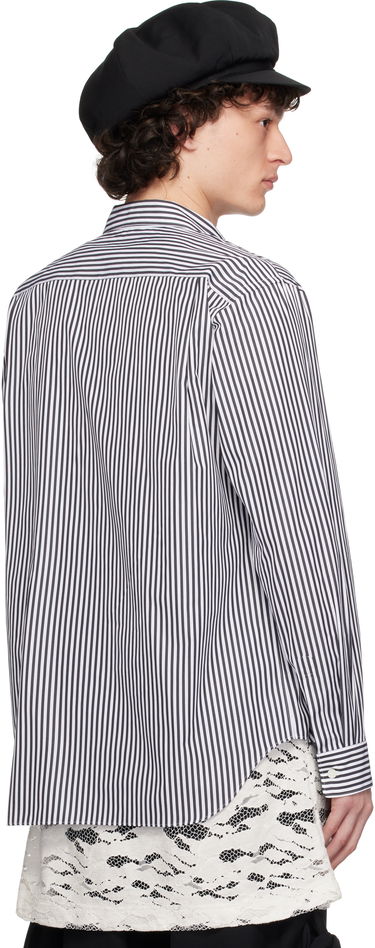 Košeľa Comme des Garçons Homme Plus Broad Stripe Tie Shirt Navy | PO-B018-051, 2