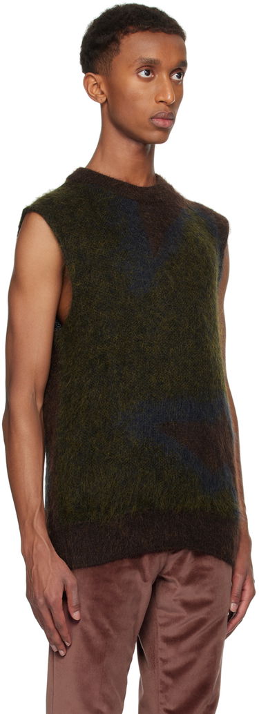 Sveter Paul Smith Paul Smith Photogram Leaves Sleeveless Sweater Hnedá | M1R-928Y-N02512-73, 1