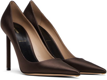 Šperky Tom Ford TOM FORD Betty Satin Heels Hnedá | W3721-TSA001N, 3