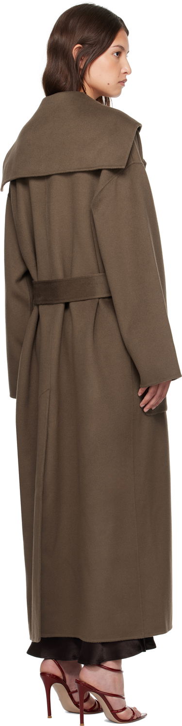 Kabáty Nanushka Nanushka Ruta Hooded Wrap Coat Hnedá | NW24FWOW36378, 2