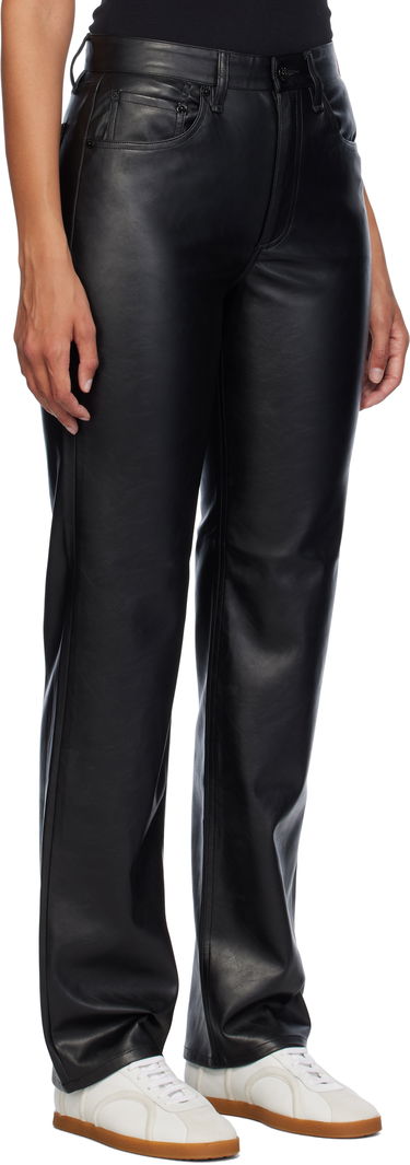 Nohavice rag & bone Harlow Faux-Leather Pants Čierna | WCW24F7006GR06, 1