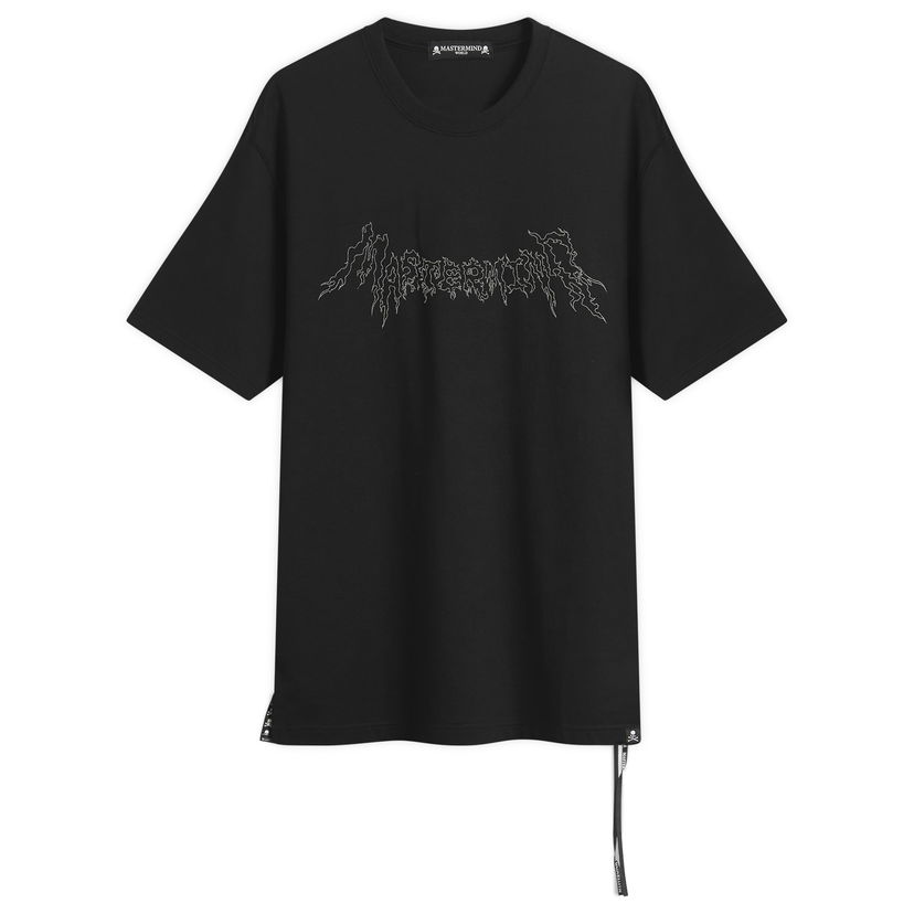 Tričko Mastermind WORLD MASTERMIND WORLD Embroidered Logo Short Sleeve T-Shirt Čierna | MW25S15-TS069-011
