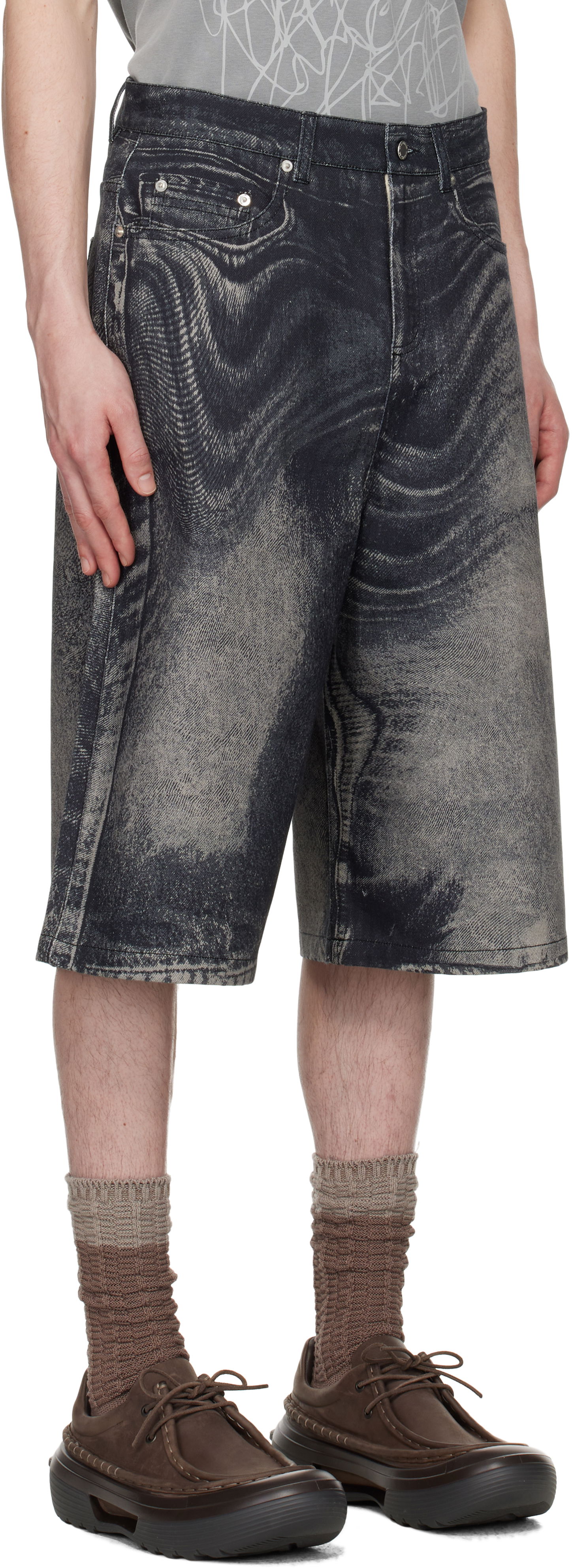 Šortky Camper Camperlab Trompe-L'œil Denim Shorts Modrá | AU00007-003, 1