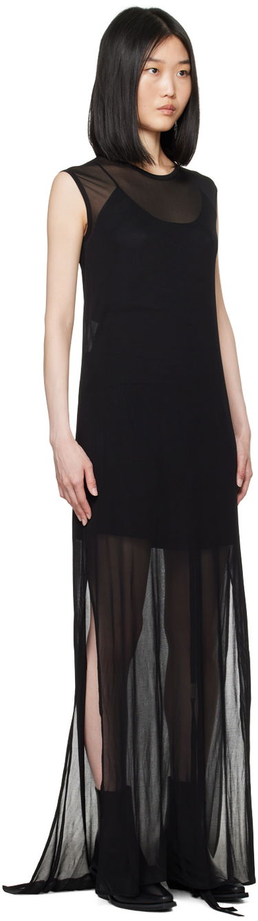 Šaty Ann Demeulemeester Semi-Sheer Maxi Dress Čierna | 2401-W-JDR34-FA432-099, 1