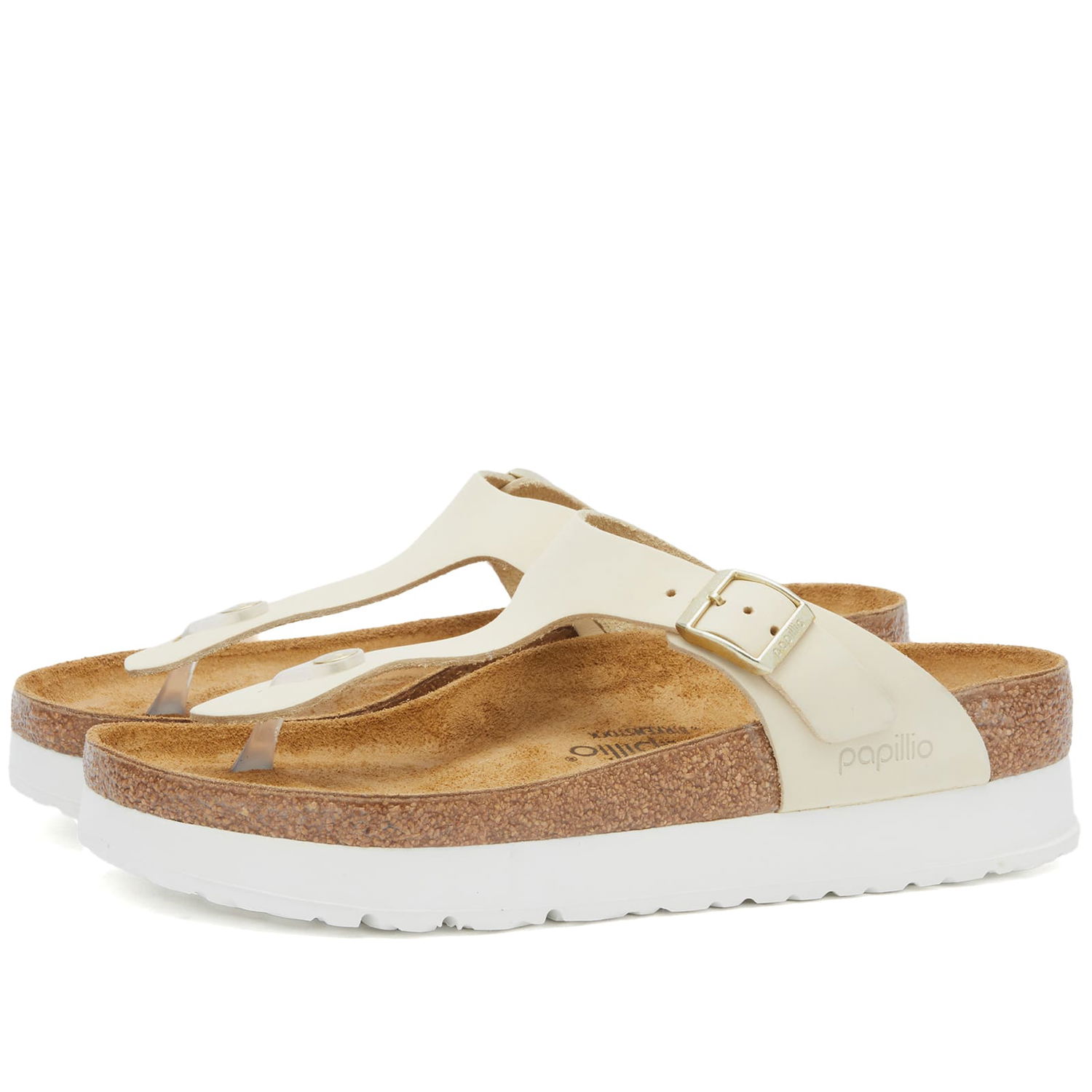Tenisky a topánky Birkenstock Gizeh Platform Flex Nubuck Ecru Biela | 1026899, 0