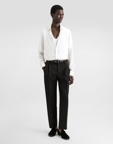 Nohavice Dolce & Gabbana Dolce & Gabbana Wool Cropped Dress Pants With Double Darts Čierna | GP0N2TFU21EN0000, 1