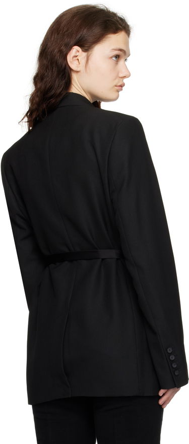 Bunda TOTEME TOTEME Satin-Lapel Wrap Blazer Čierna | 251-WRZ4728-FB0026, 2