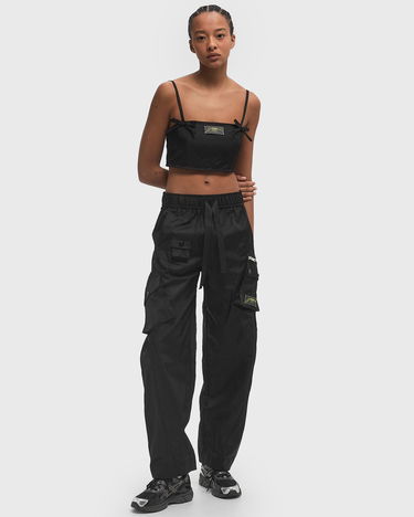 Crop Top GANNI Ganni Duchesse Nylon Strap Top Čierna | W0483-099, 1