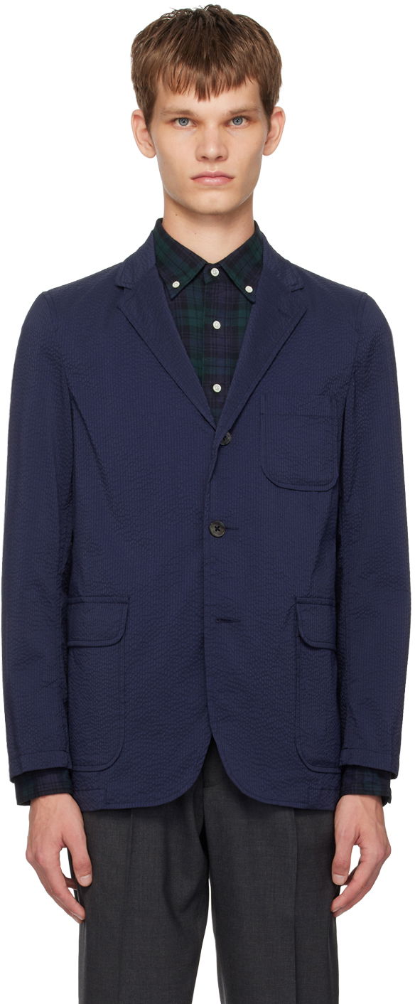 Bunda BEAMS Beams Plus Three-Button Shirt Blazer Navy | 3816-0196-139, 0