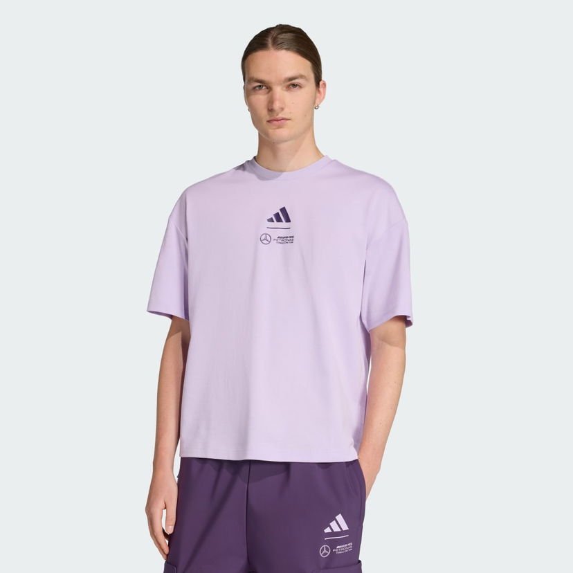 Tričko adidas Performance Mercedes-AMG Petronas Formula One Team Premium Woven T-Shirt Fialová | JX8811