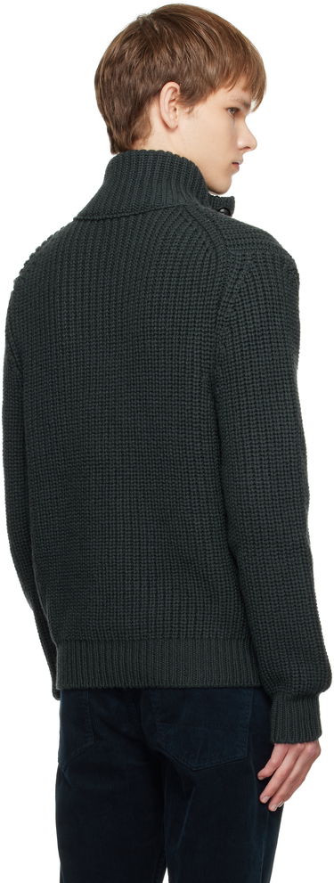 Sveter Tom Ford TOM FORD Cashmere Wool Half Button Sweater Zelené | KTL006-YMW090, 2