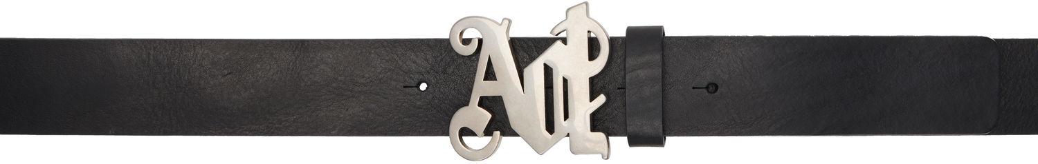 Opasok Palm Angels Leather Monogram Belt Čierna | PMRB036S25LEA0011072, 0