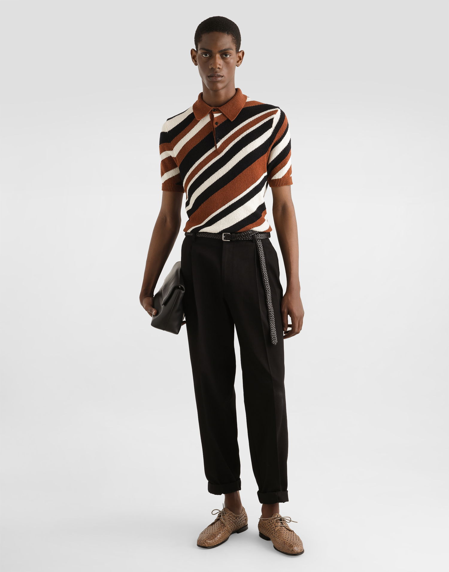 Polo tričko Dolce & Gabbana Dolce & Gabbana Striped Short-Sleeved Knit Polo Shirt Rôznofarebný | GXZ64TJFMMSM9492, 1