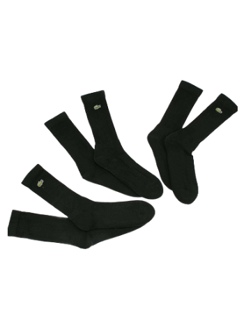 Lacoste 3-Pack Crew Cut Socks RA2099 Black