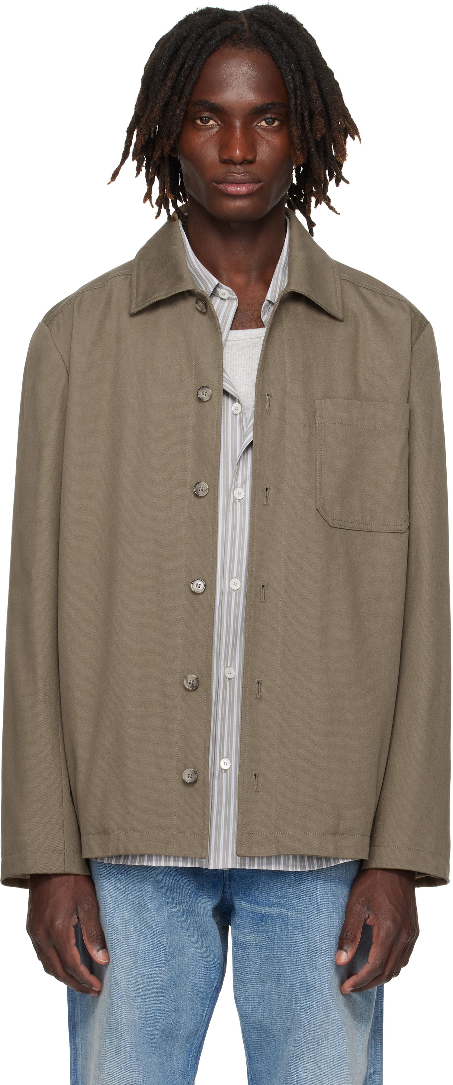 Bunda A.P.C. A.P.C. Jeffray Button-Up Jacket Zelené | COFCO-H02991, 0