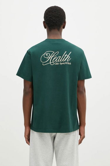 Tričko Sporty & Rich Sporty & Rich Health Script T-Shirt Zelené | TO043511078GR10, 0