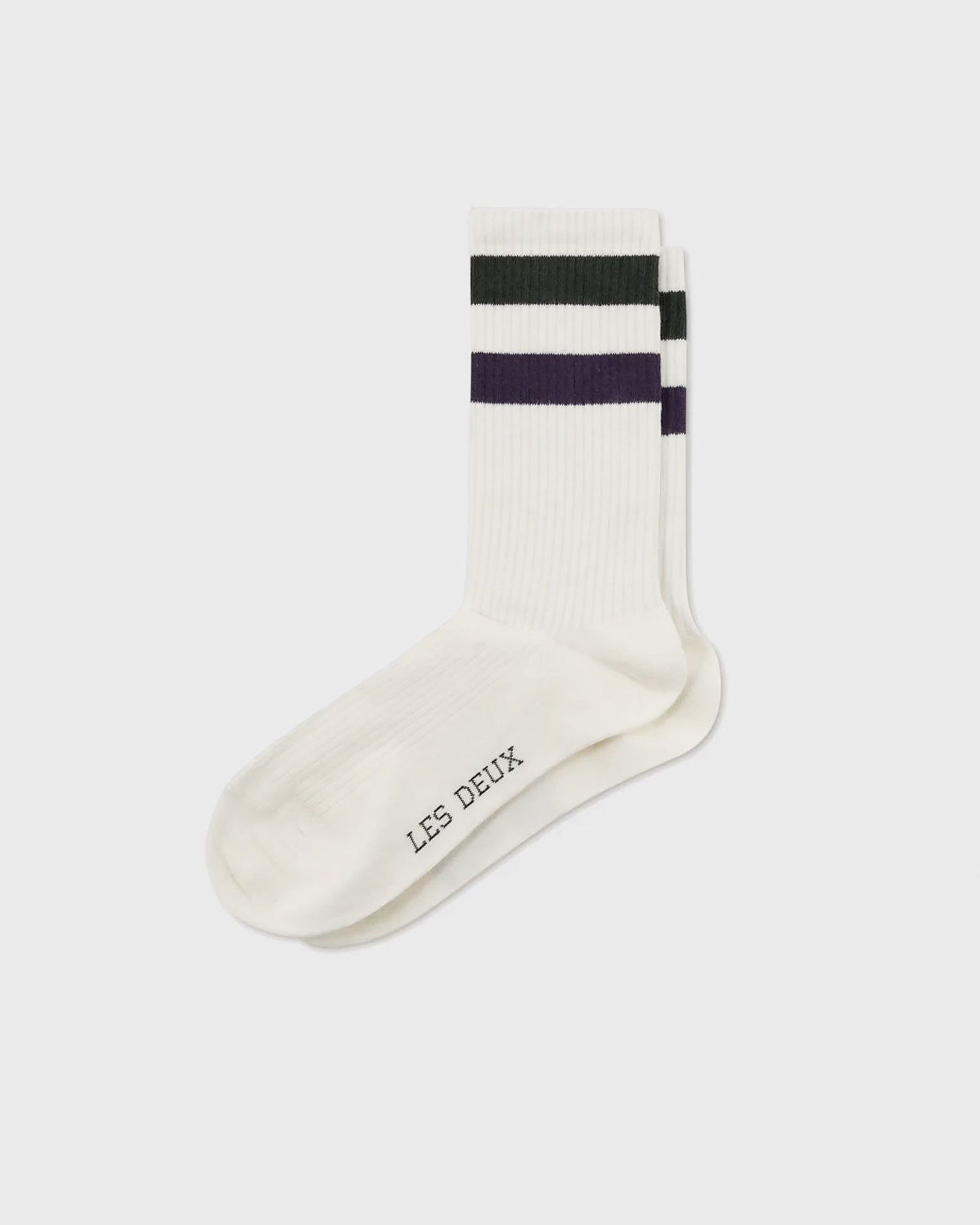 Ponožky Les Deux Ribbed Stripe Socks 2-Pack Biela | LDM950013-210528, 1