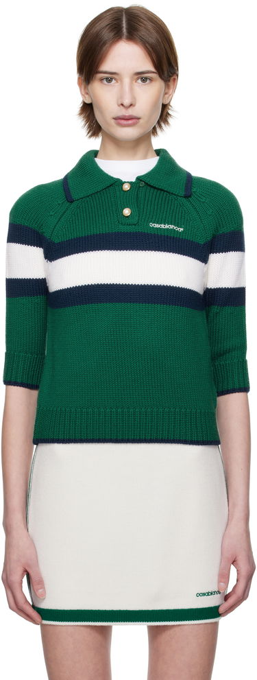 Sveter Casablanca Casablanca Colorblock Polo Zelené | WPS25-KW-826-01, 0