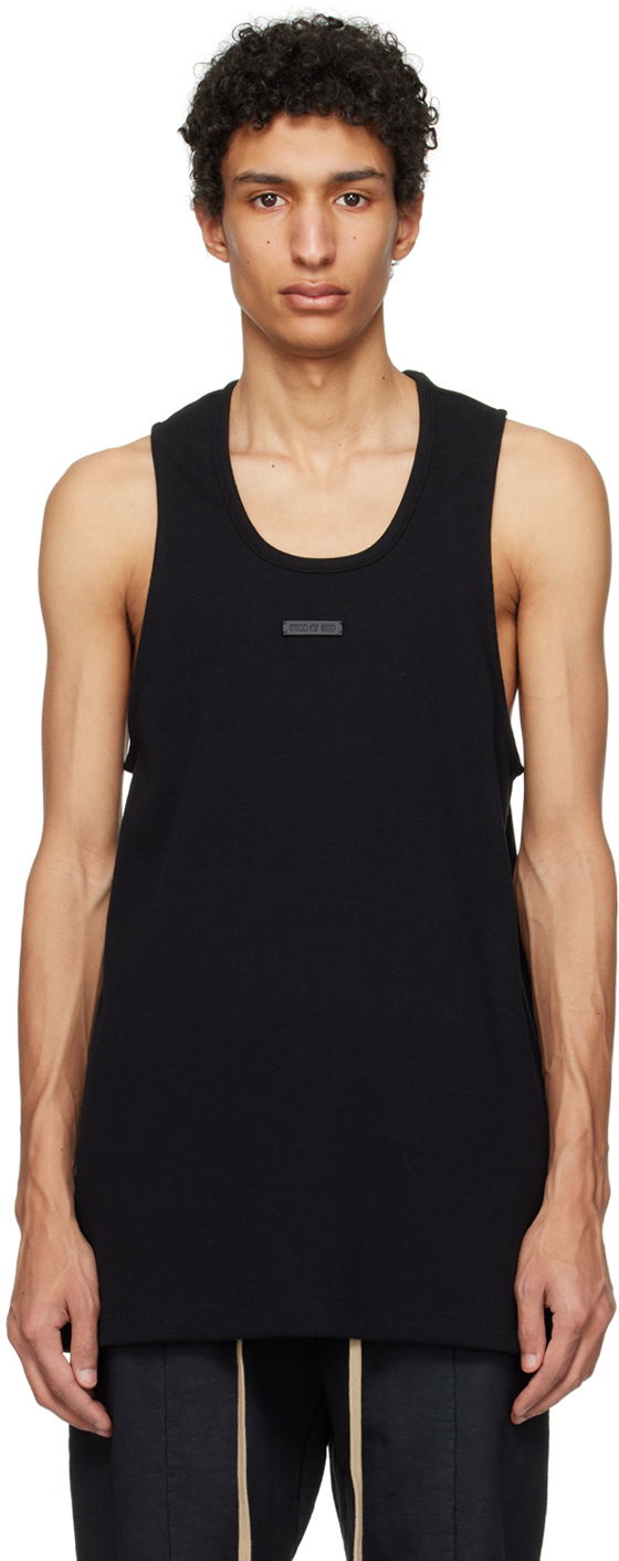 Tielko Fear of God Black Ribbed Tank Top Čierna | FG850-026CTN