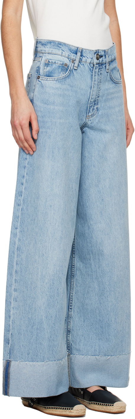 Džínsy rag & bone Rag & Bone Sofie Wide Leg Jeans Modrá | WDD24S2993BOMA, 1