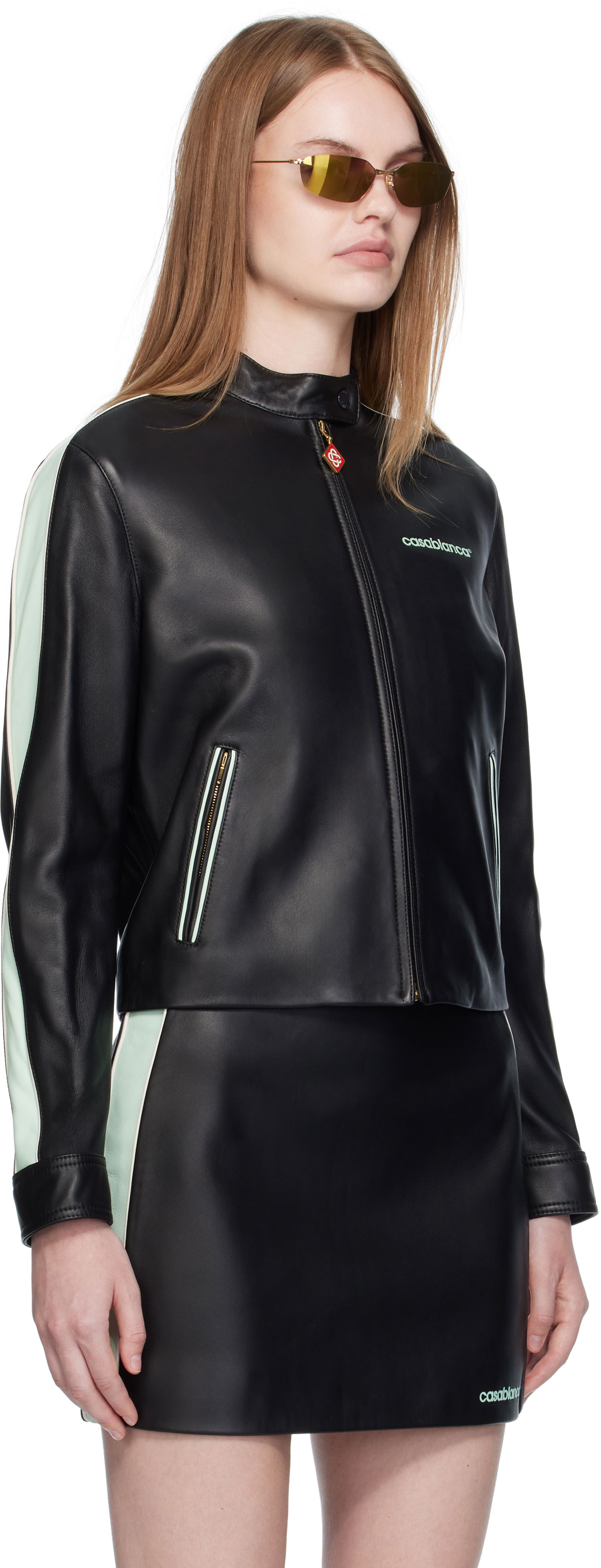 Bunda Casablanca Casablanca Leather Racer Jacket Čierna | WPF25-JK-400-01, 1