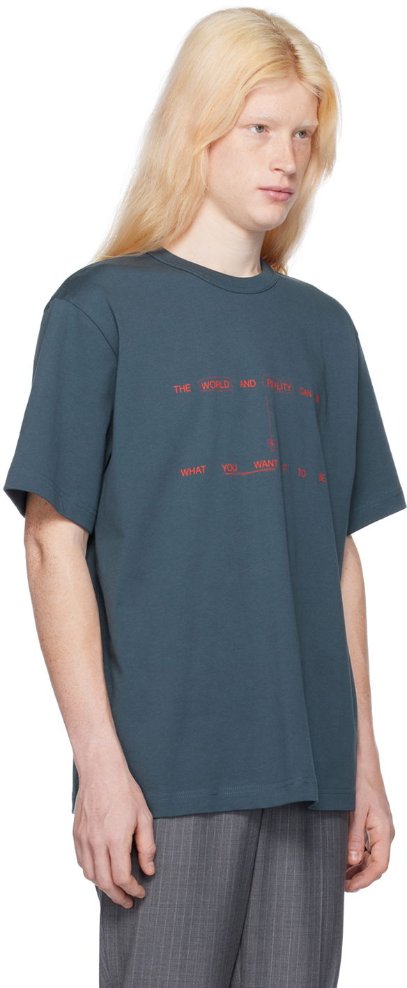 Tričko Helmut Lang Helmut Lang Space Graphic T-Shirt Modrá | N09HM520, 1