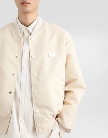 Bomber bunda Dolce & Gabbana Dolce & Gabbana Technical Fabric Bomber Jacket With Tag Béžová | G9BNCTFUMNQW3789, 3