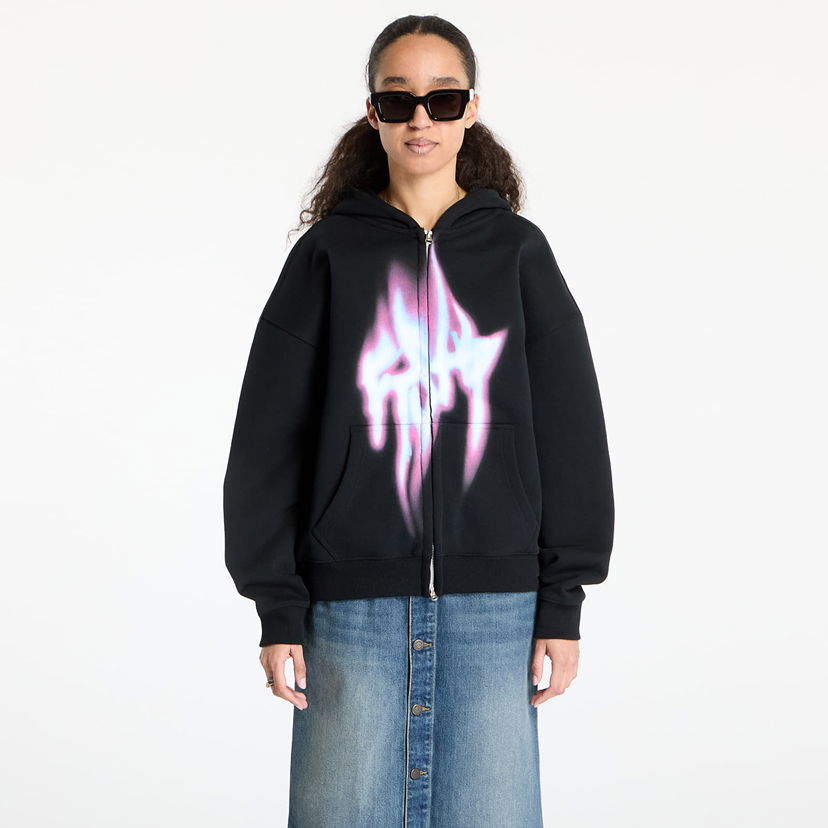Mikina Footshop FTSHP Walking Art II Zip Hoodie Čierna | FTSHP_411