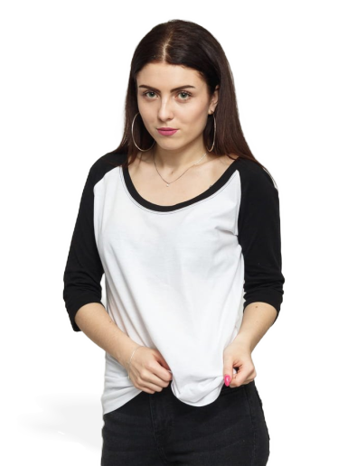 Tričko Urban Classics Ladies 3/4 Contrast Raglan Tee Biela | tb733 White/ Black