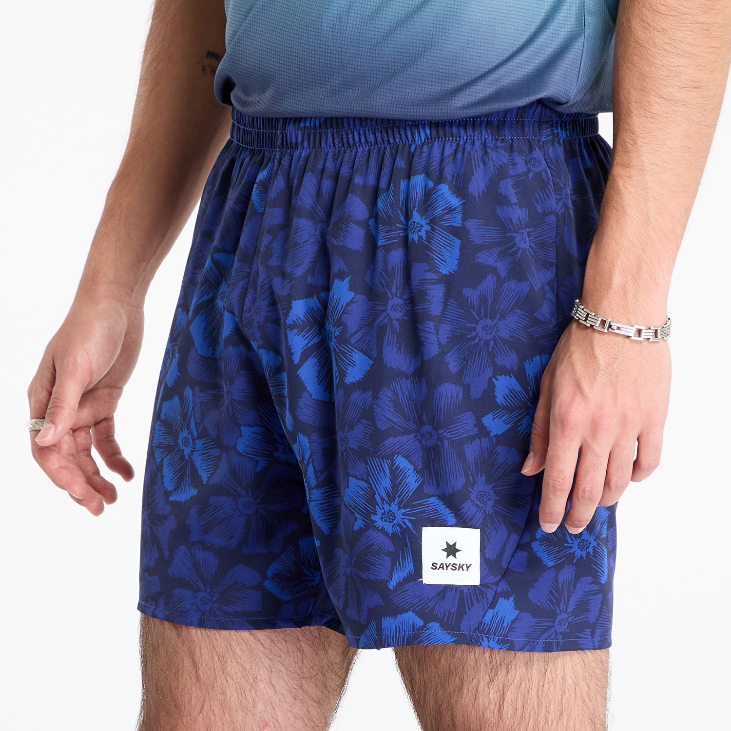 Šortky Saysky SAYSKY Flower Pace 5" Shorts Modrá | NMRSH21C1029, 1
