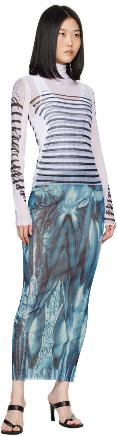 Tričko Jean Paul Gaultier Jean Paul Gaultier Striped Turtleneck Top Biela | 24/30-F-TO198-J559-015900, 4