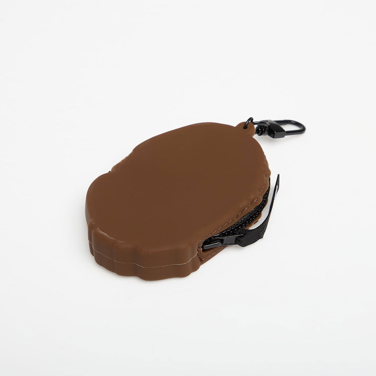 Peňaženka BAPE Ape Head Silicone Zippered Coin Case with Carabiner Hnedá | 001SGL801011MBRW, 1