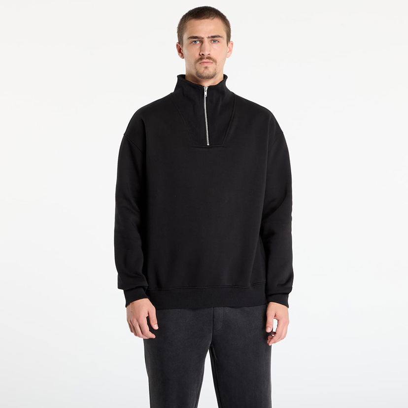 Mikina Urban Classics Cut&Sew Troyer Sweatshirt Čierna | TB7594-00007