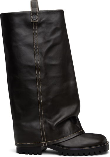 Trenčkot Acne Studios Acne Studios Leather Slouch Boots Čierna | BD0339-, 0