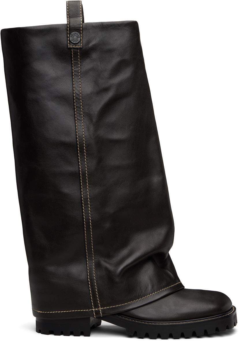 Trenčkot Acne Studios Acne Studios Leather Slouch Boots Čierna | BD0339-