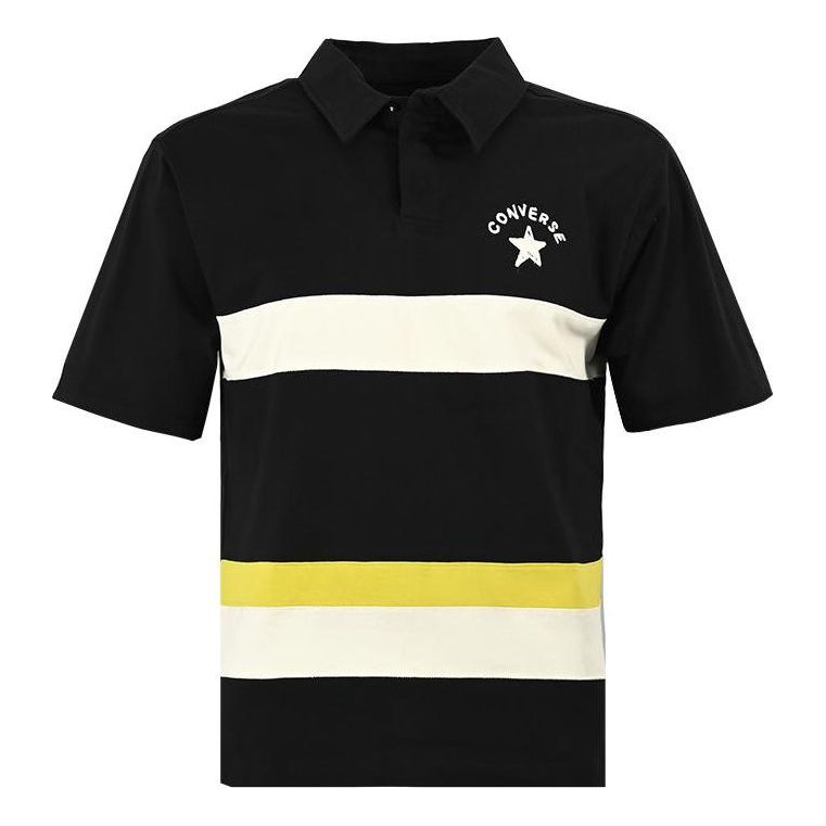 Polo tričko Converse Colorblock Logo Polo Shirt Čierna | 10024880-A02