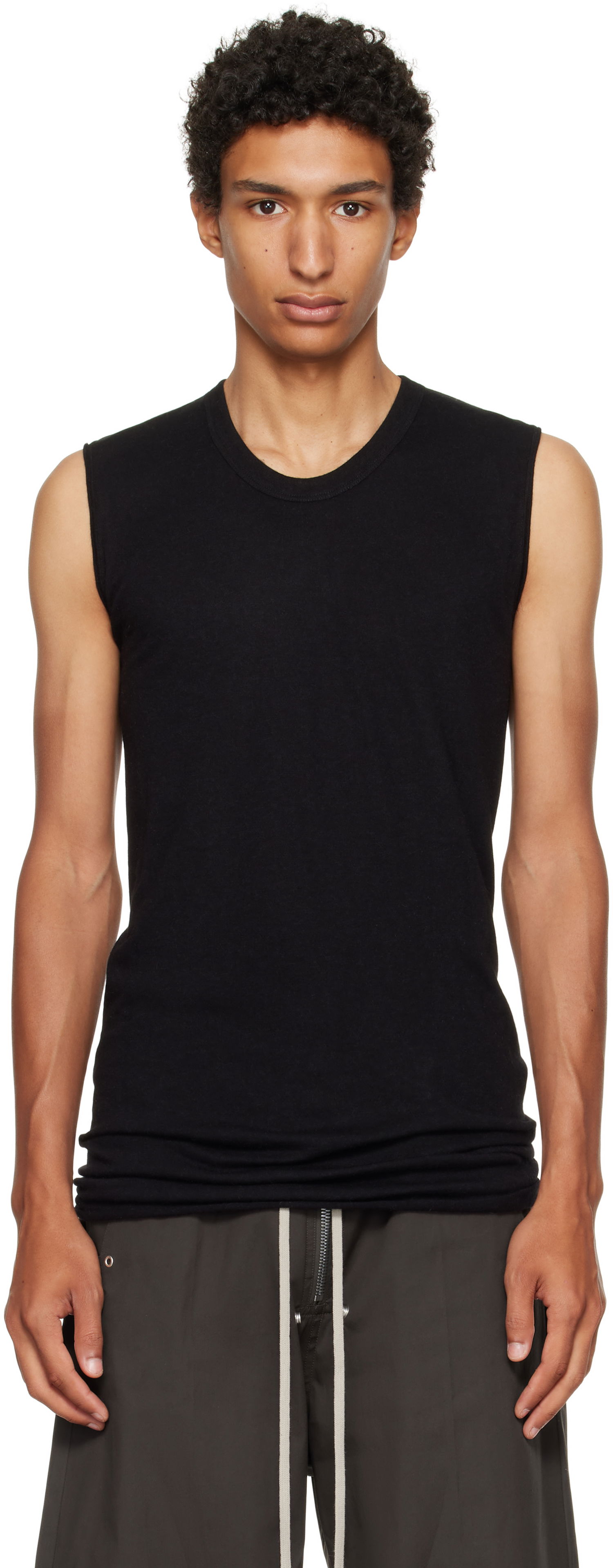 Tielko Rick Owens Rick Owens Concordians Basic Tank Top Čierna | RU02E1151 JR, 0