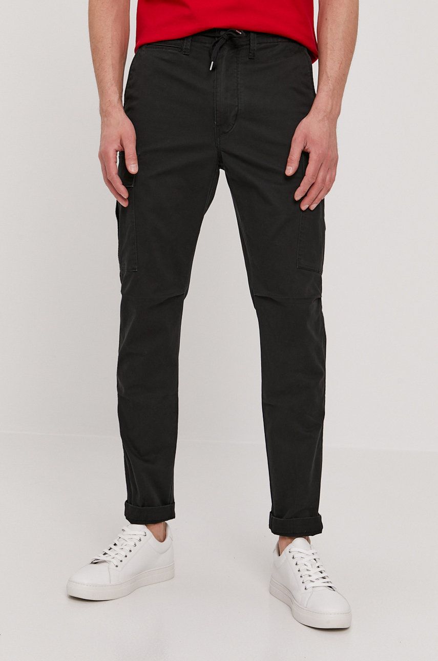 Cargo nohavice Polo by Ralph Lauren Strech Slim Fit Twill Cargo Pant Čierna | 710835172001, 0