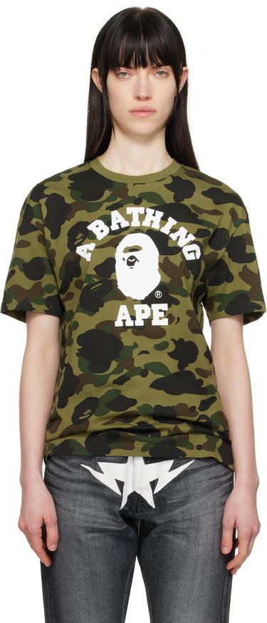 Tričko BAPE A Bathing Ape 1st Camo College Oversized Tee Zelené | 001CSL302002L, 0