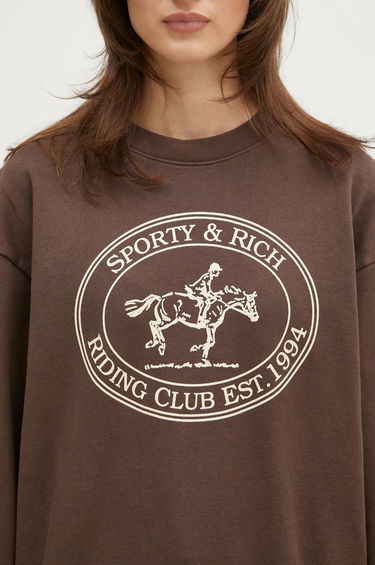 Mikina Sporty & Rich Sporty & Rich Riding Club Sweatshirt Hnedá | ST071512244BR03, 7