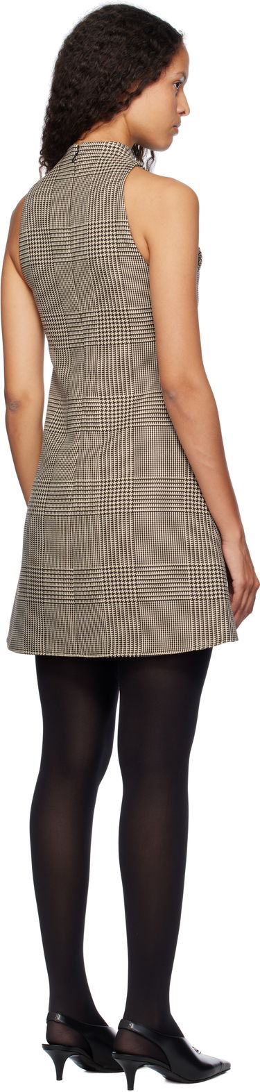 Šaty Courrèges Sleeveless Prince Of Wales A-Line Mini Dress Čierna | 324CRO456PL0165, 2