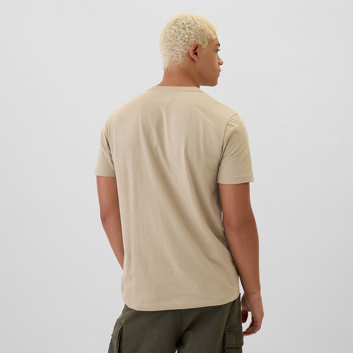 Tričko GAP T-shirt Logo Tee Khaki M Béžová | 542157-03, 1