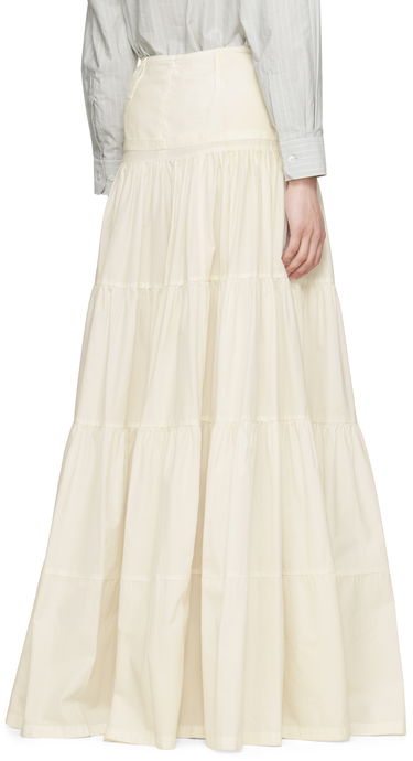 Sukňa Maison Margiela MM6 Maison Margiela Light Cotton Poplin Tiered Maxi Skirt Béžová | S62MI0031 M35458, 2