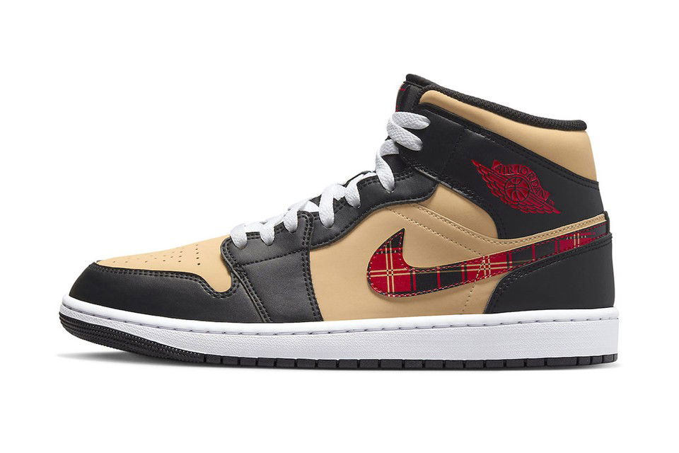 Tenisky a topánky Jordan Air 1 Mid “Tartan Swoosh” Béžová | DZ5329-001, 0