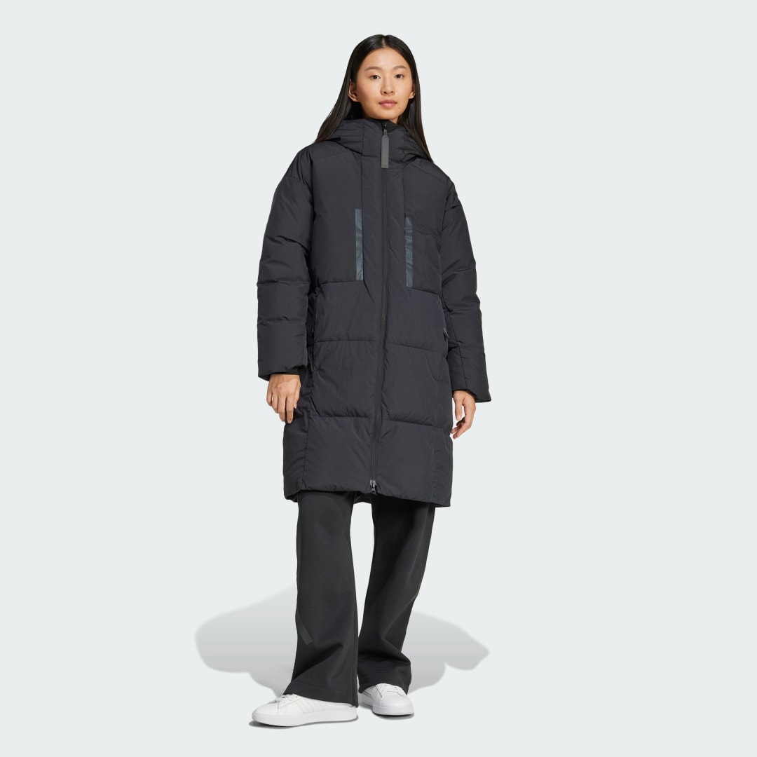 Prešívaná bunda adidas Performance Long Down Parka Čierna | IS9050, 0