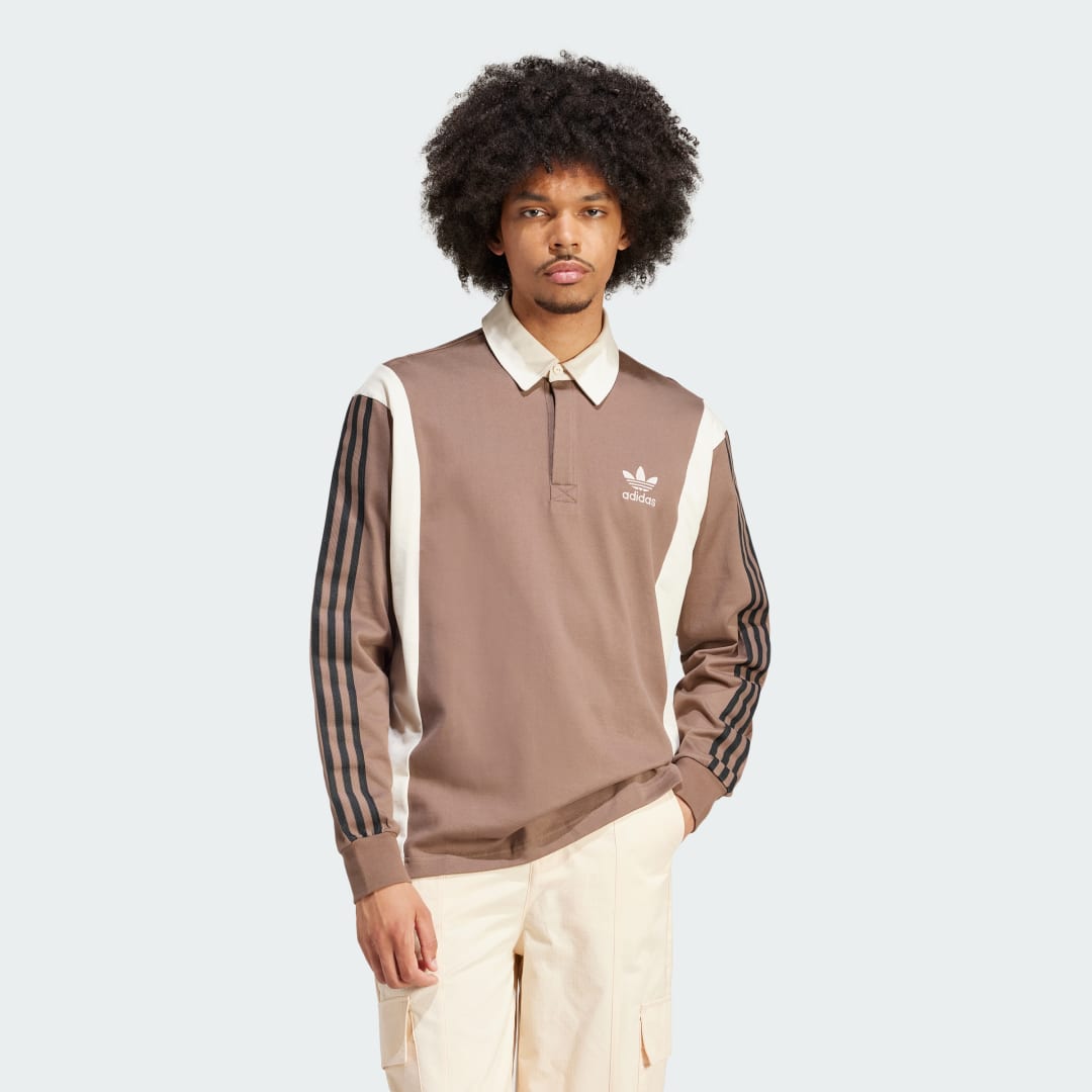 Polo tričko adidas Originals Rugby Shirt Hnedá | IS1405, 1