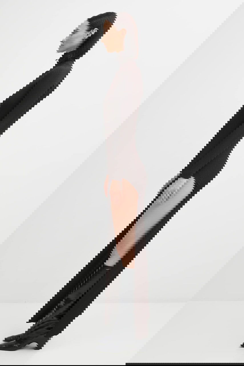 Šaty Coperni Leg Cut-Out Rib Gown Maxi Hnedá | COPML155Y3011, 1