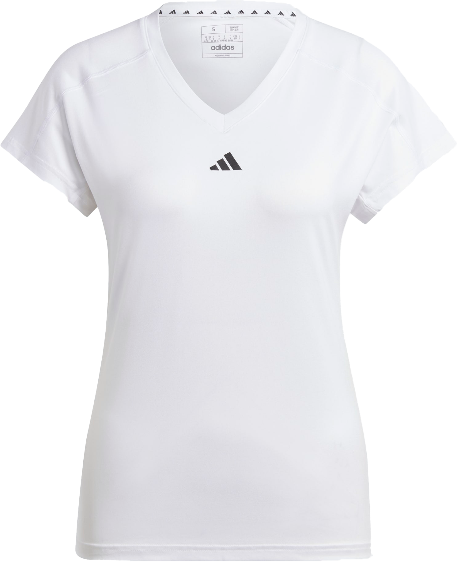 Tričko adidas Performance AEROREADY Train Essentials Minimal Branding V-Neck Tee Biela | HR7878, 1