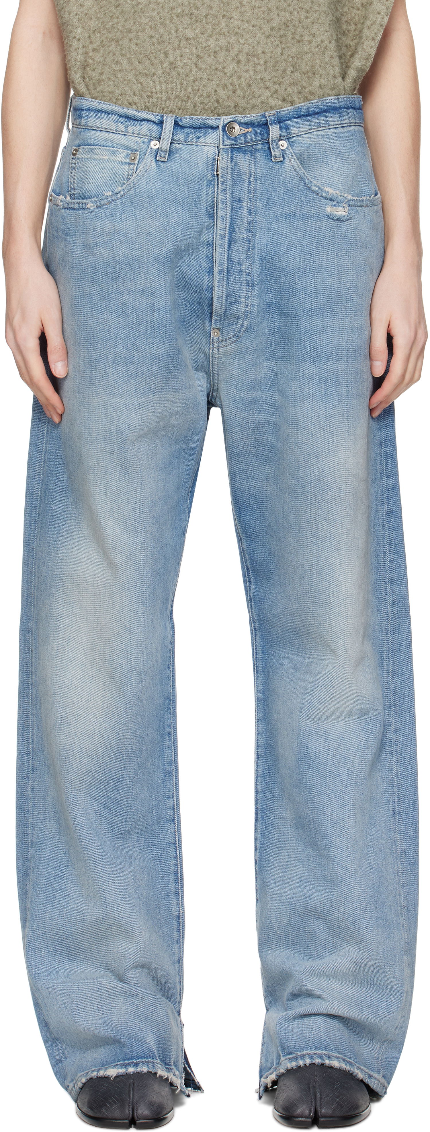 Džínsy Maison Margiela Maison Margiela Buckle Jeans Modrá | S50LA0238 S30383, 0
